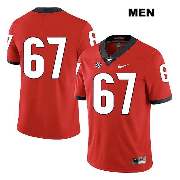 Georgia Bulldogs Men's Caleb Jones #67 NCAA No Name Legend Authentic Red Nike Stitched College Football Jersey DXY1256FS